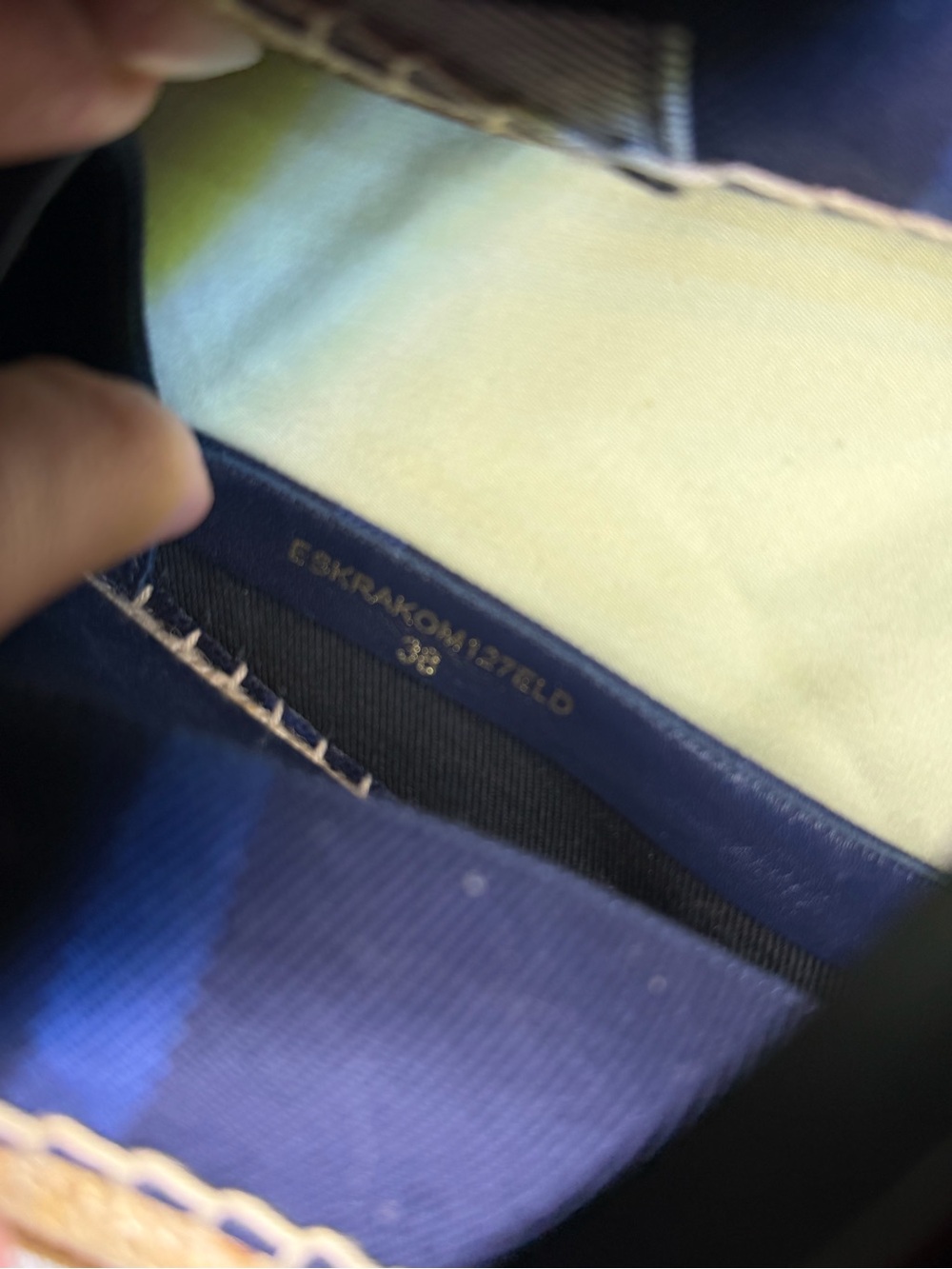 Burberry Navy and Indigo Canvas House Check Espadrilles - Picture 10 of 12